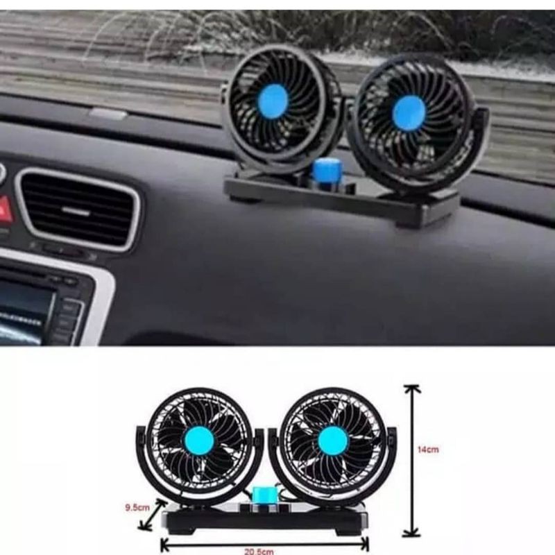 KIPAS ANGIN MOBIL DC 12V / KIPAS ANGIN MURAH / KIPAS ANGIN DOUBLE FAN