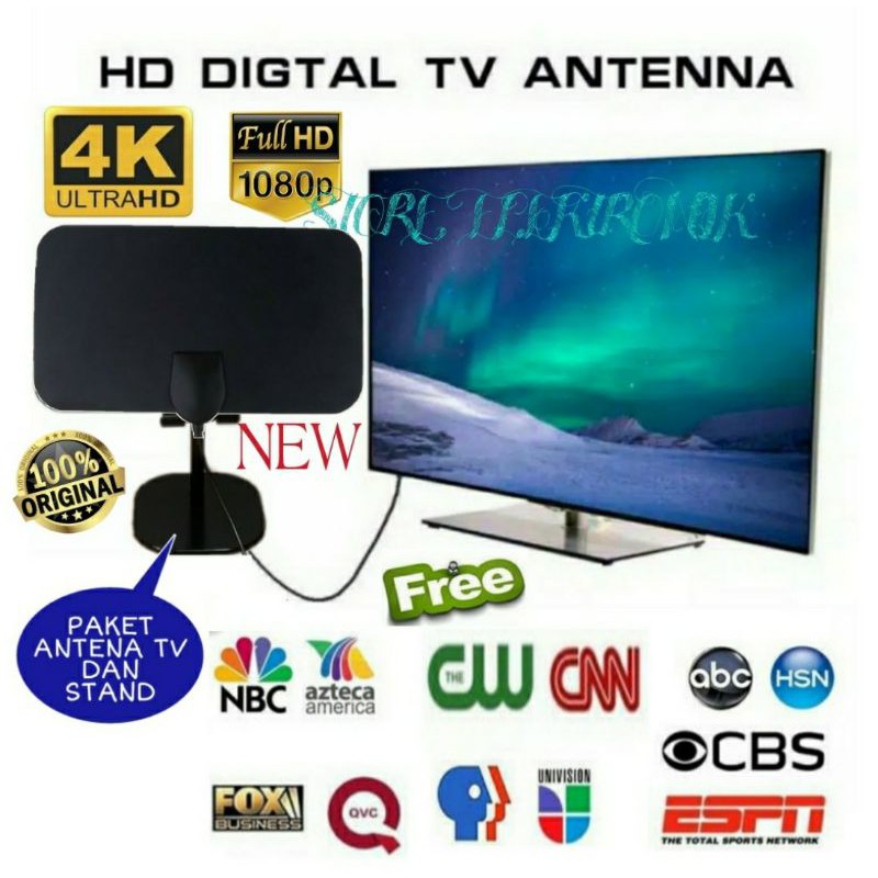 Promo Paket Antena Tv Digital Taffware DVB-T2 High Gain 25Db Tfi-D139 + STAND..!!!