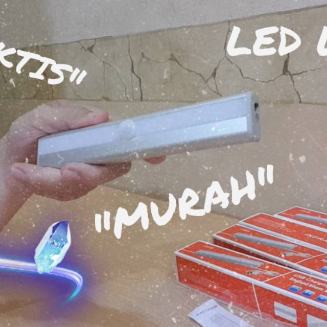 Lampu Lemari LED charges baterai USB
