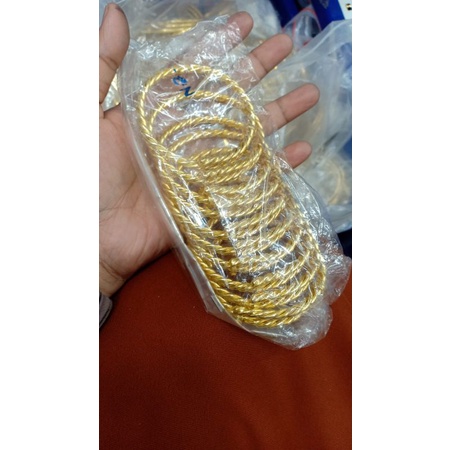 Gelang lilit replika mas, awet,tahan lama,bisa disepuh ulang berat sekitar 60g, 40gr, 20gr