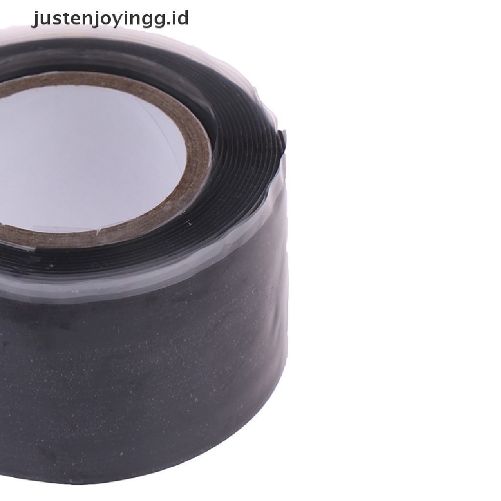 // justenjoyingg.id // 2.5cm*1.5m Black Waterproof Tape Powerful Strong Rubber Seal Repair Tape ~