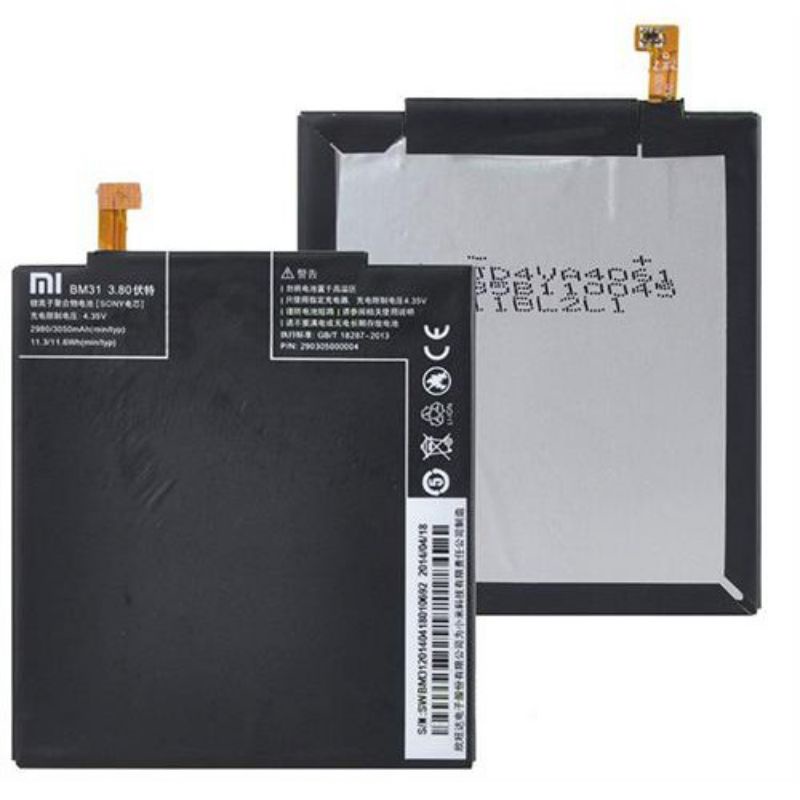 BATERAI BATRE BATTERY BATU BATRAI XIAOMI MI3 Mi 3 BM31 ORIGINAL 100%