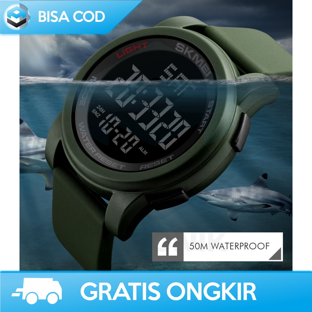 JAM TANGAN DIGITAL SKMEI PRIA ANTI AIR ORIGINAL DG1257 - JAM TANGAN SPORT COWOK WATERPROOF TERMURAH