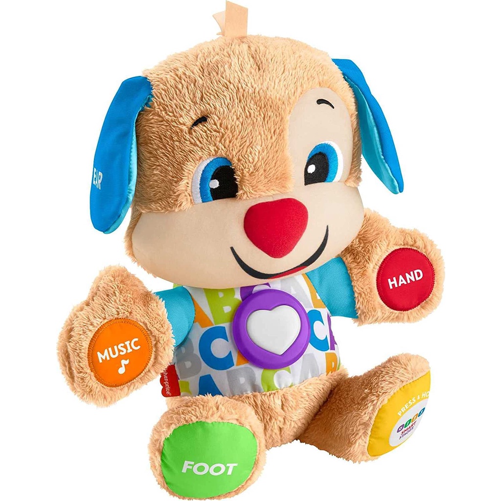 FISHER PRICE Plush Baby Toy with Lights Music and Smart Stages Learning Content, Laugh &amp; Learn Puppy​