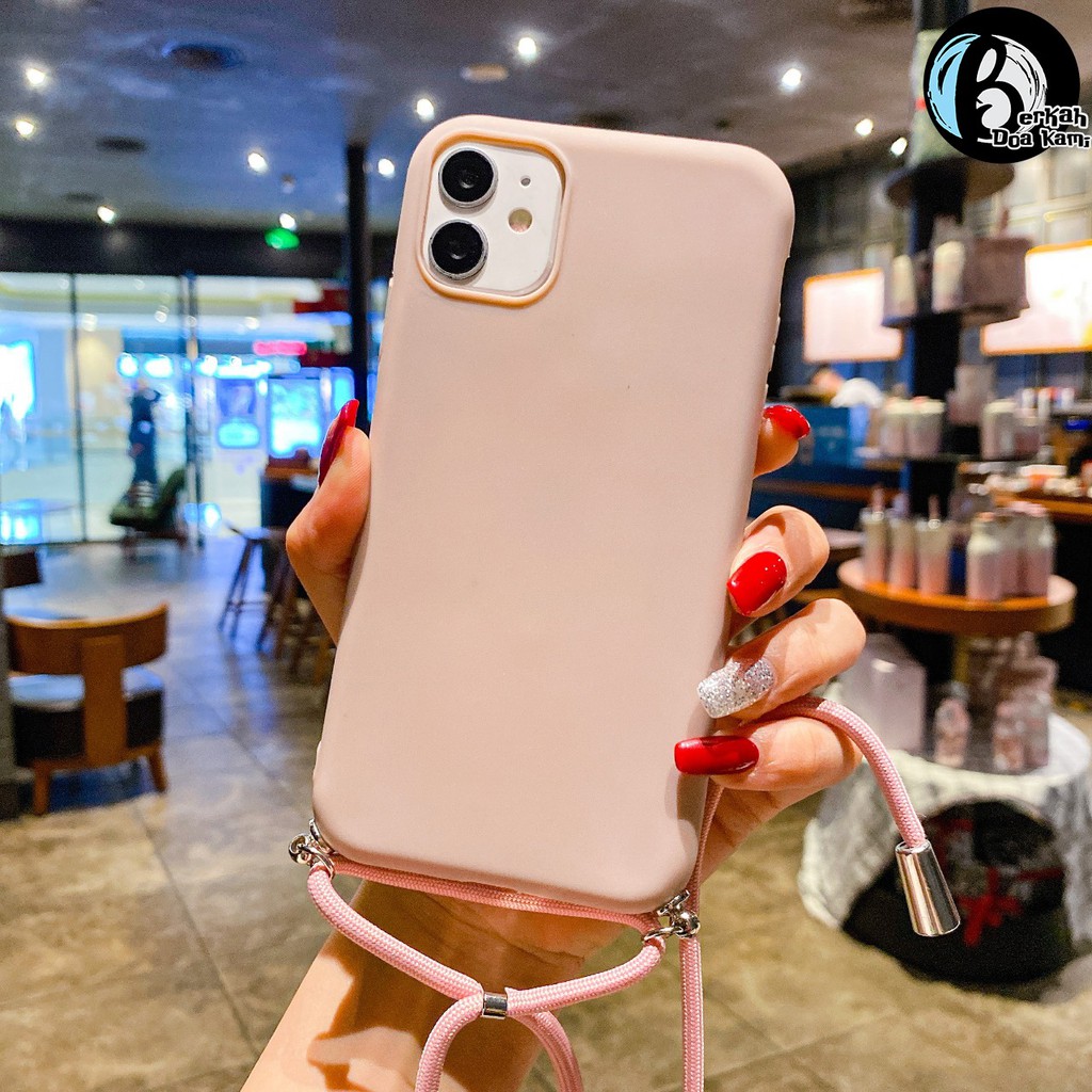 Softcase Slingcase Tali Lanyard Candy Oppo A3s A33w Neo 9 A37 9 A57 A39 A71 A83 F1S A59 BDK1450-PEARL