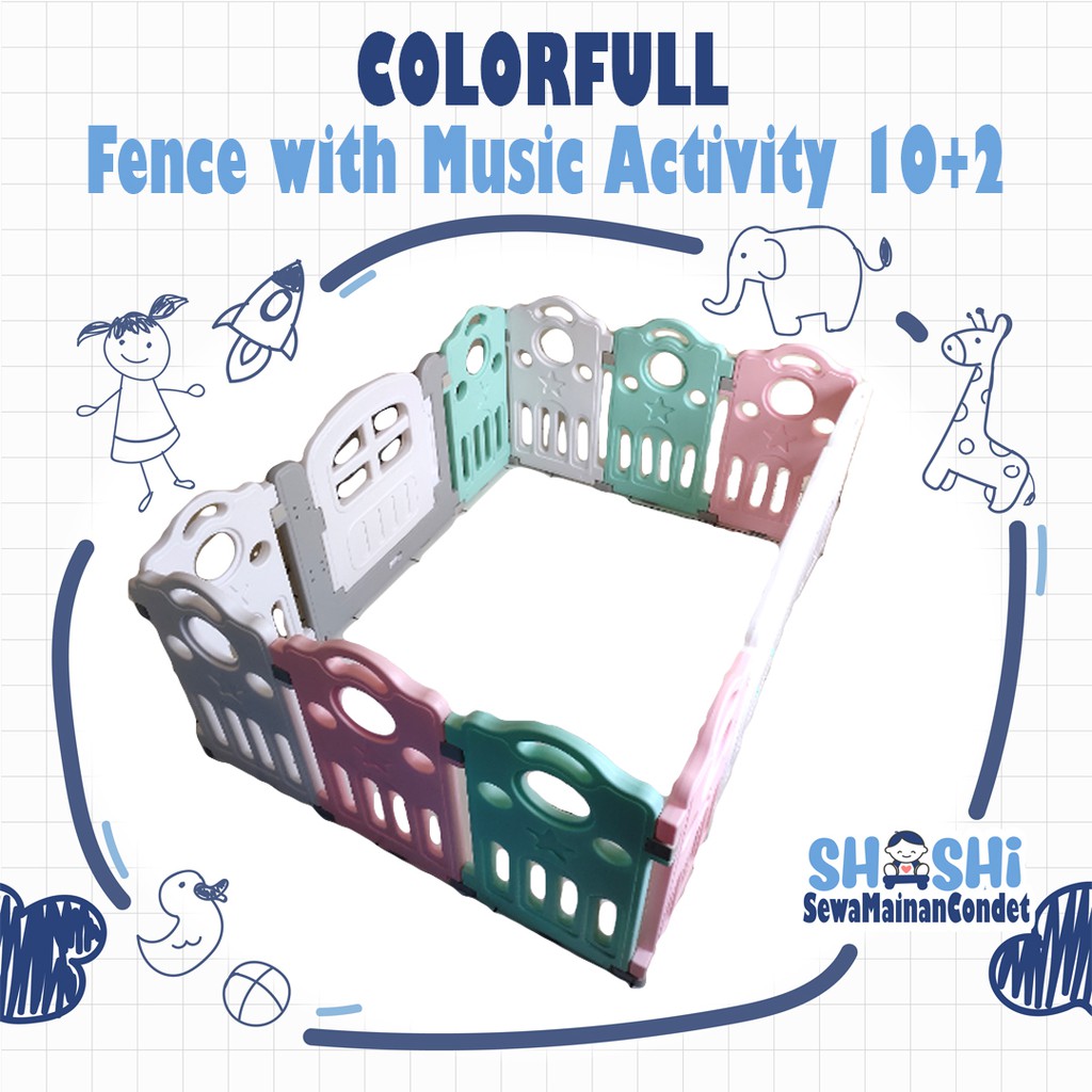 Sewa Colorfull Fence With Music Activity 10+2