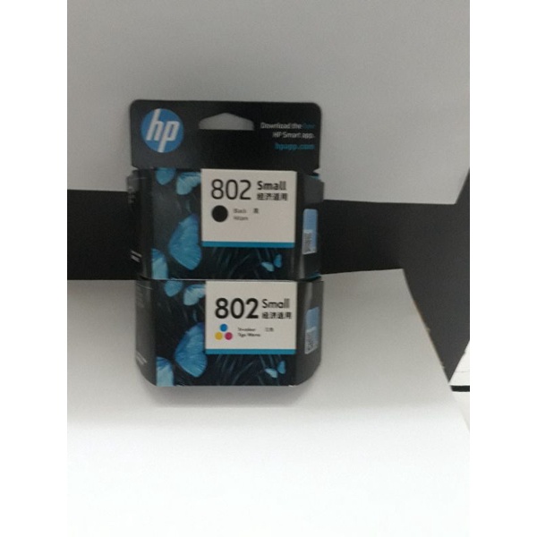 Tinta HP 802 black dan 802 color small Original 1 set