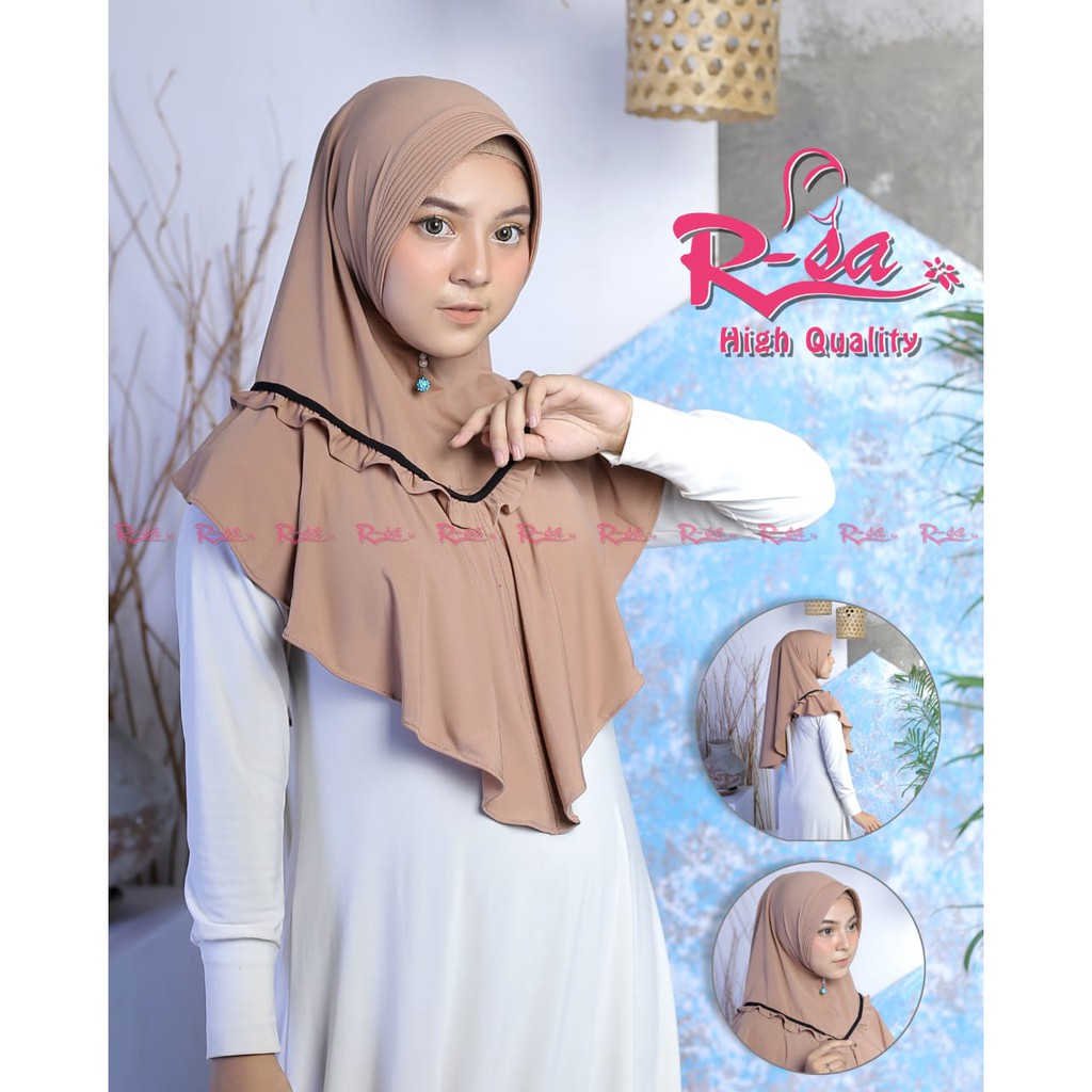 Hijab Instan khimar jilbab kerudung R-Sa Rampel