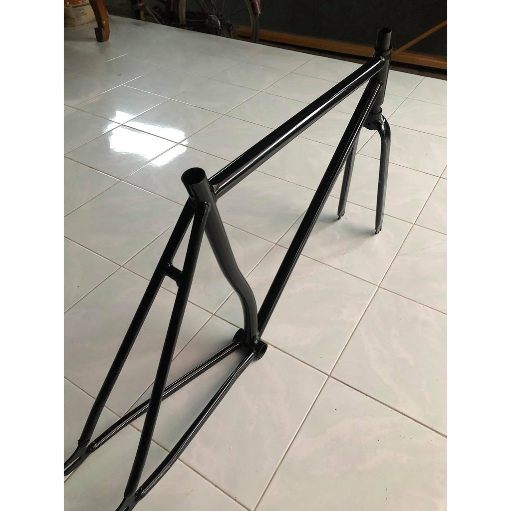 Frame fixie sport, Frame + fork sepeda fixie costum model lurus model bengkok