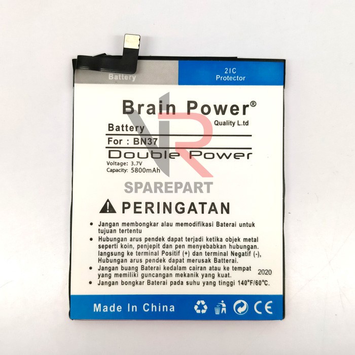 BATERAI XIAOMI REDMI 6A BN37 BRAIN POWER BATRE BATTERY