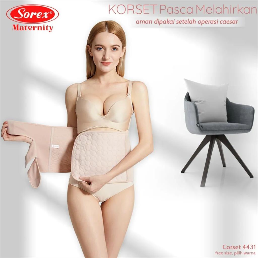 [TOMS] SOREX (1pcs) Korset Pasca Melahirakan Slimming Corset Aman Dipakai Setelah Operasi Caesar Freesize C 4431