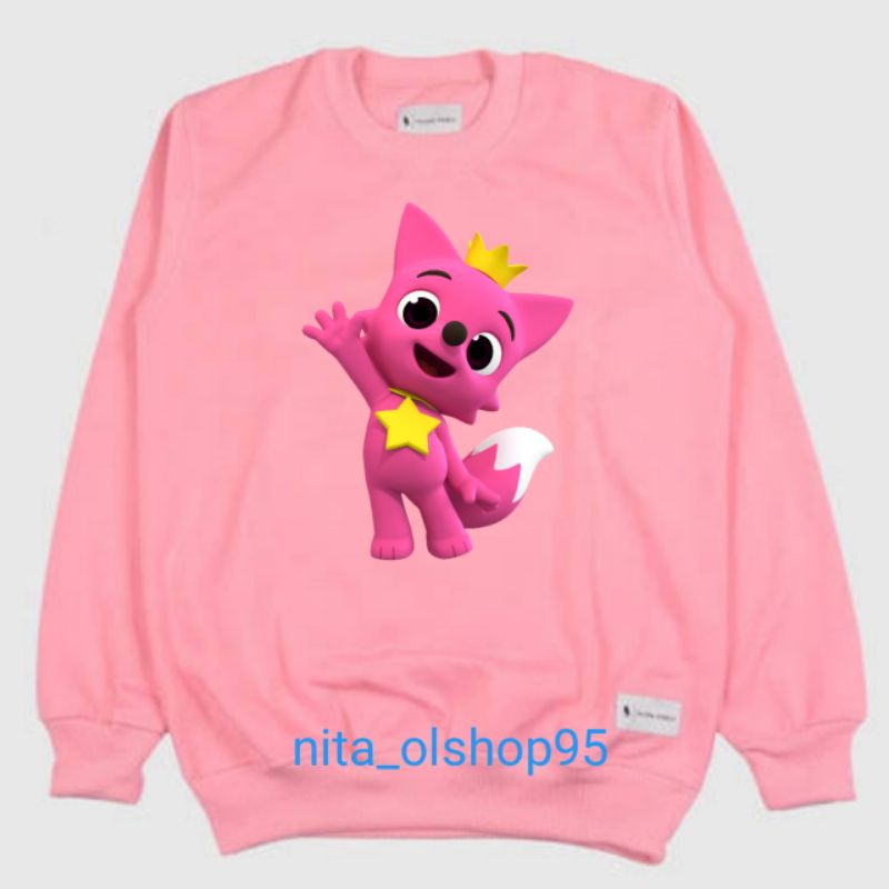 sweater anak crewneck ungu Lilac pink baby pinkpong