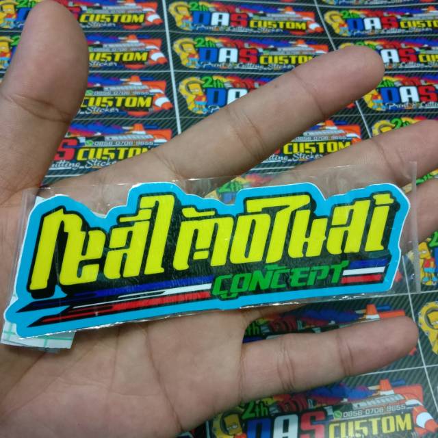 Sticker printing REAL MOTHAI CONCEPT minim pembelian produk harus 20rb