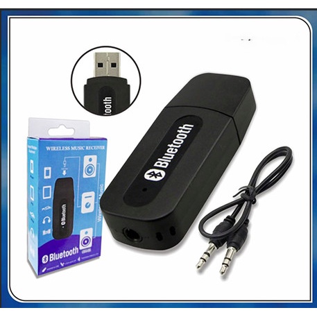 usb bluetooth receiver adapter + kabel aux 3,5mm jack - PACK ZIPLOCK - pack dus