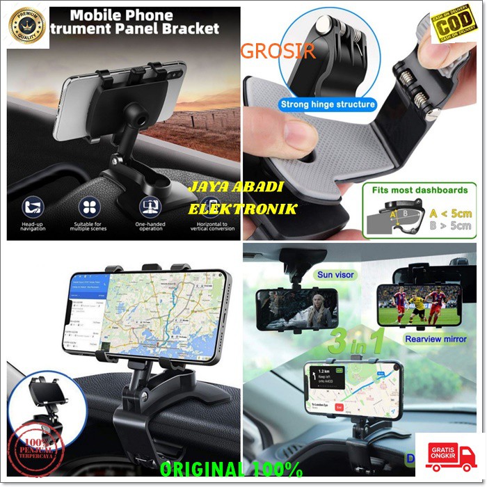 J331 HOLDER MOBIL 3IN1 MULTI UNIVERSAL CAR MIRROR HANDPHONE GANTUNGAN HP PEGANGAN MOBILE JEPIT SOFT TUBE KACA SPION MOBIL GPS JENDELA WINDOW PENJEPIT JEPITAN MIROR UNIVERSAL MULTI ORIGINAL PEREKAT FLEXSIBLE STAND MOUNT BRACKET BREKET MAX 7 INCI