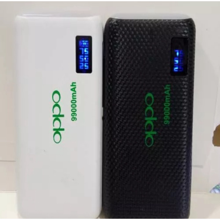 Power Bank Oppo Digital Leather 99000mAh 2 USB LED SENTER Micro USB for all smart phone