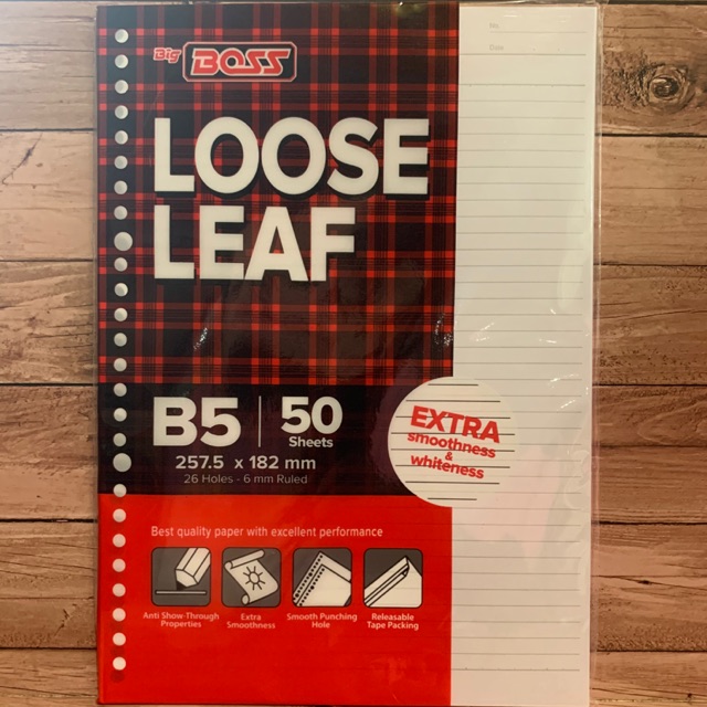 

Loose leaf B5 isi 50 lembar