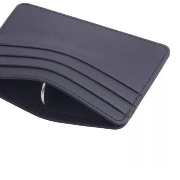 domba kulit dompet kartu kredit atm KTP nama case koin credit card slim tipis pria wanita