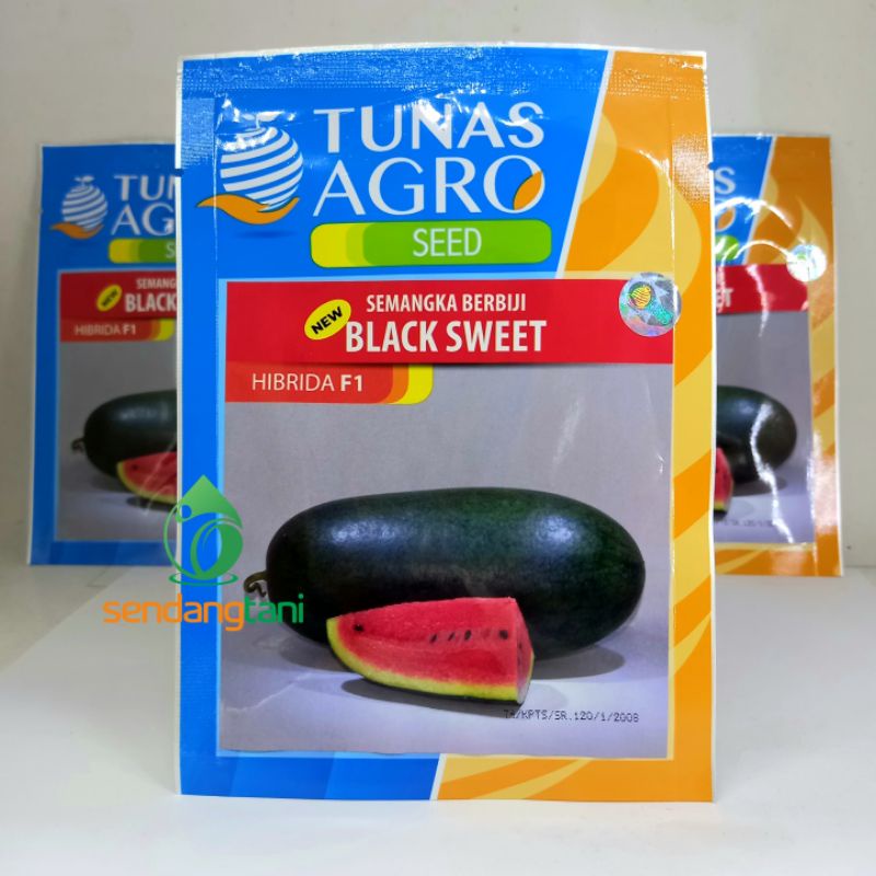 BLACK SWEET F1 10 gr Benih Bibit Semangka Hibrida Baby Inul Merah dari Tunas Agro Seed