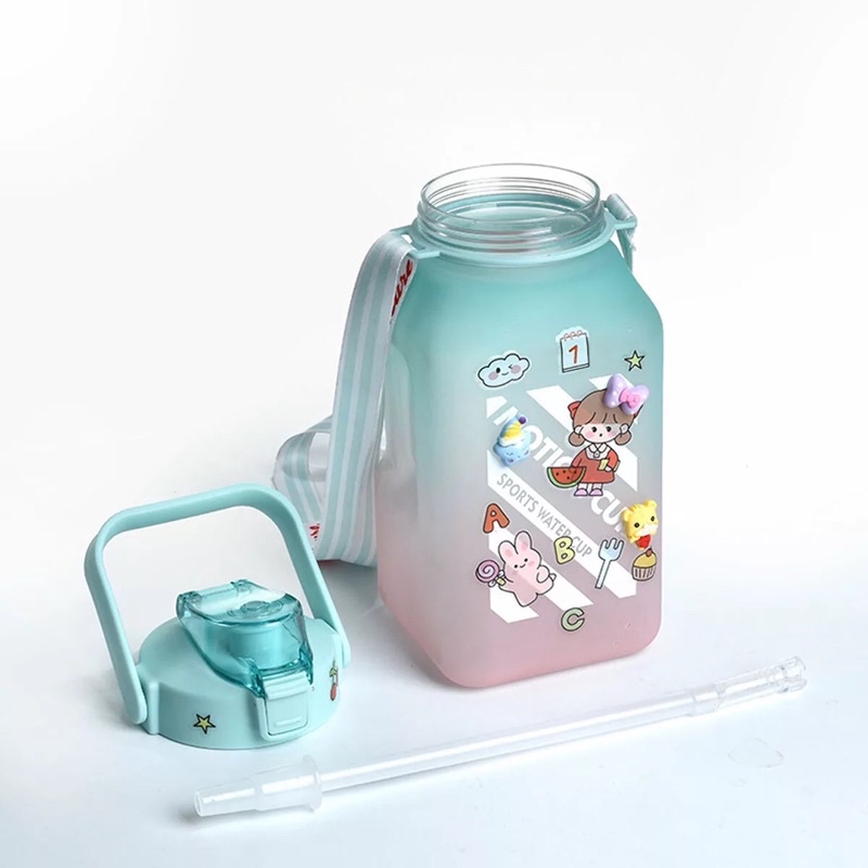 Botol Minum Anak Bahan PP BPA FREE kapasitas 1.5 L Free Sticker Lucu Botol Minum Anak Murah Botol Minum Anak Lucu Botol Minum Besar