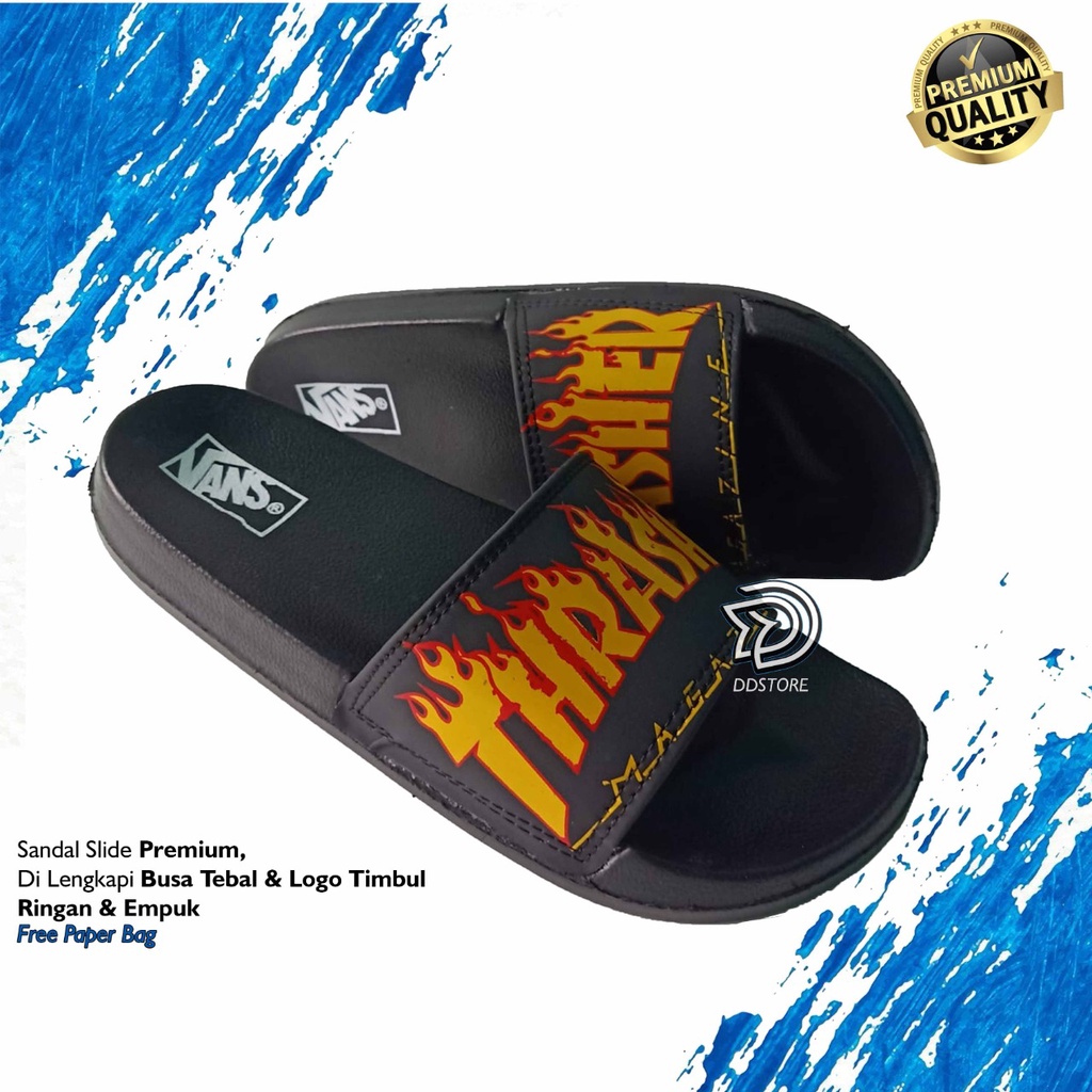 SANDAL SLOP PREMIUM KUALITY I SANDAL SLIDE PRIA-Trasher