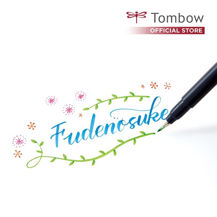 

Tombow Fudenosuke Hard Tip (New Colors) 1 Set isi 10 Pcs promo