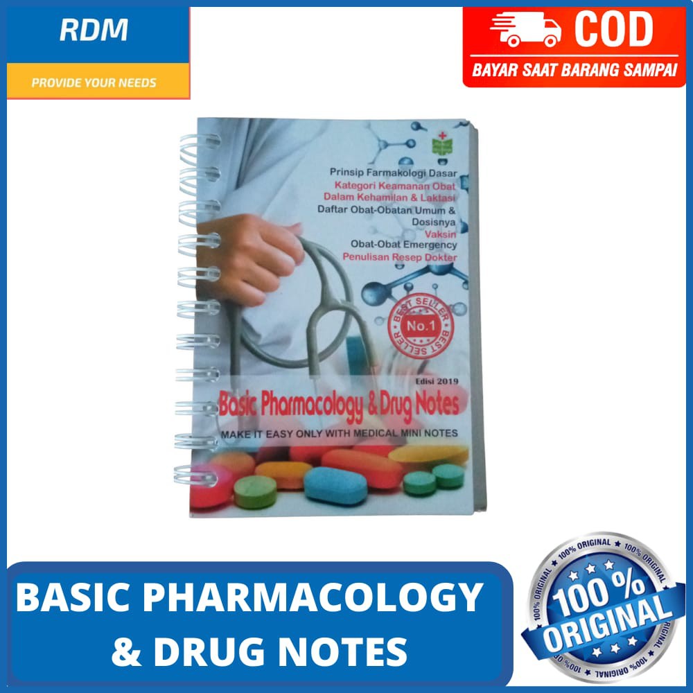 BUKU PINTAR FARMAKOLOGI BASIC PHARMACOLOGY AND DRUG NOTES UNTUK MAHASISWA FARMASI YANG AKAN MAGANG R