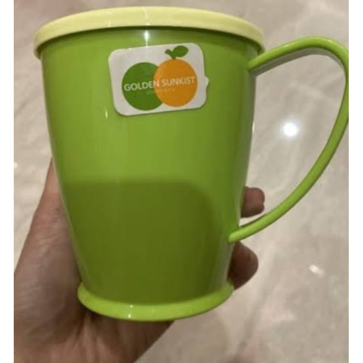 Mug cangkir tutup tanggung Golden sunkist