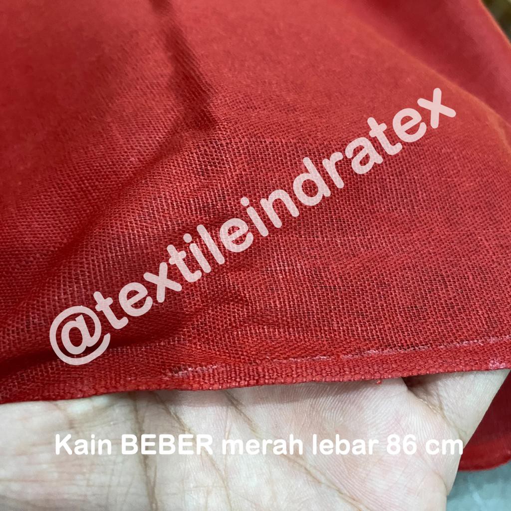 ( per setengah meter ) Kain katun BEBER STAGEN KEMBEN LILIT jawa merah meteran lebar 86 cm bahan sabuk bengkung bebat korset corset lilit pelangsing pengecil perut ibu pasca setelah melahirkan sangjit sanjit tari tarian nari dekorasi dekor kamar ruang