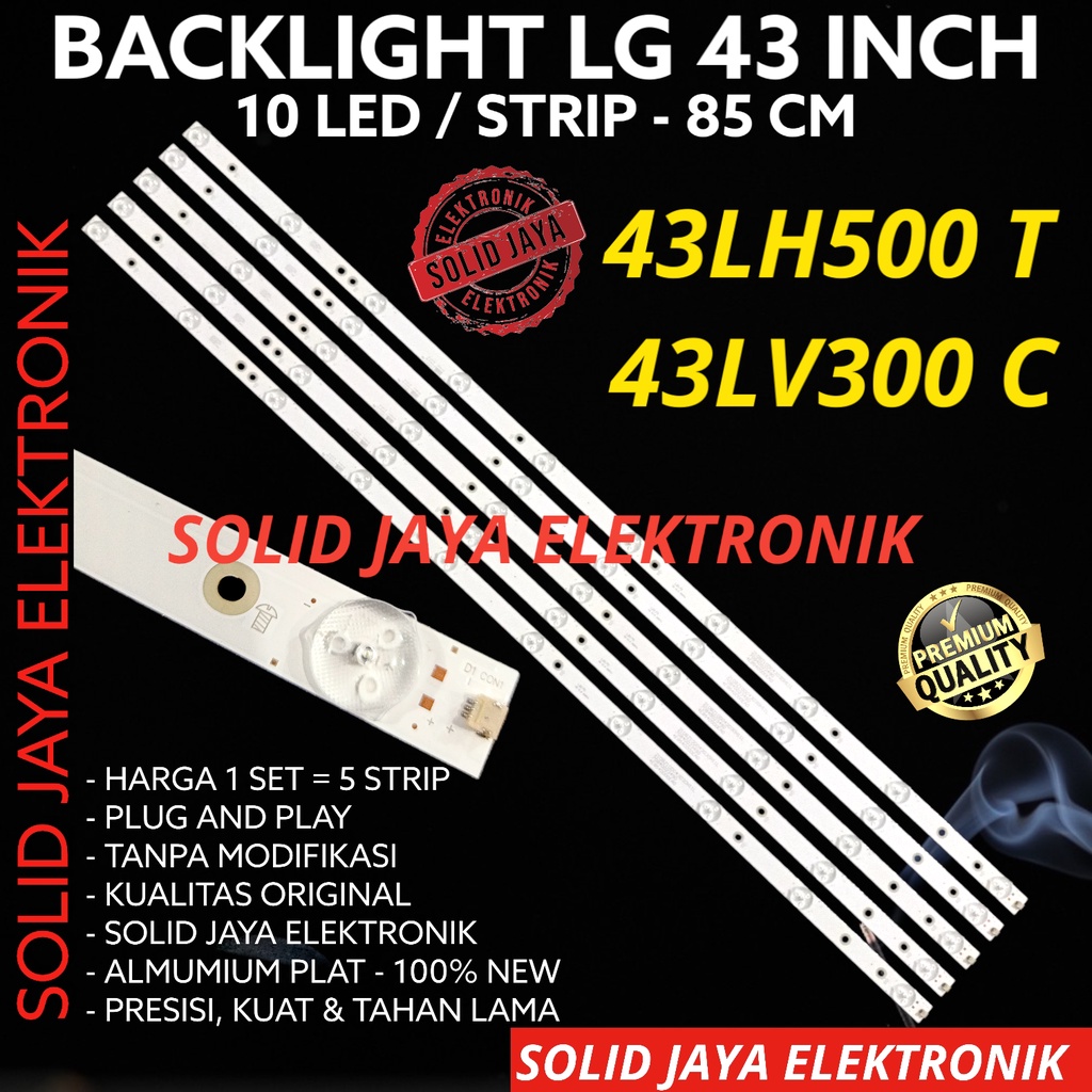 BACKLIGHT TV LED LG 43 INC 43LH500 43LH500T 43LH 43LV300 43LV300C 43LV LAMPU BL 10K 3V 10LED 10 KANCING LAMPU 3 VOLT 3VOLT 32LV 300 43LH 500 T FULL SET