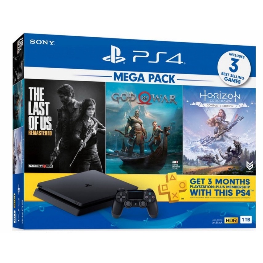 PS4 SLIM MEGAPACK 2 BUNDLE 1 TB PS 4 MEGA PACK 2 SEGEL GARANSI RESMI -