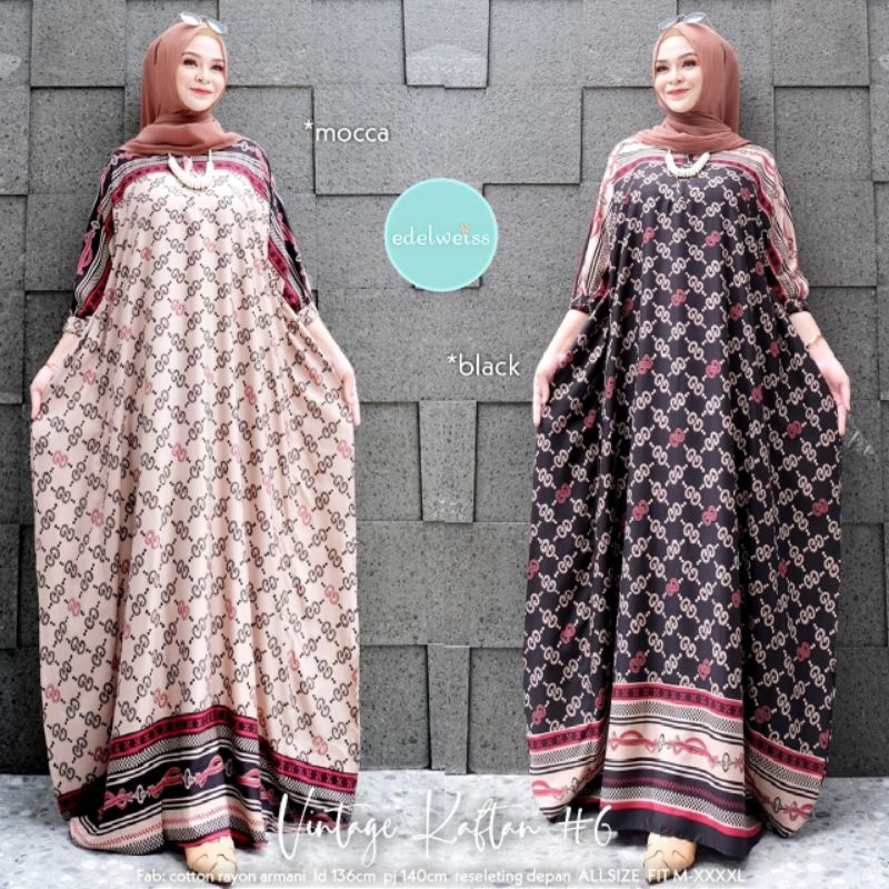 (BISA COD) VINTAGE KAFTAN #6 // DRESS KAFTAN WANITA ORI EDELWEISS