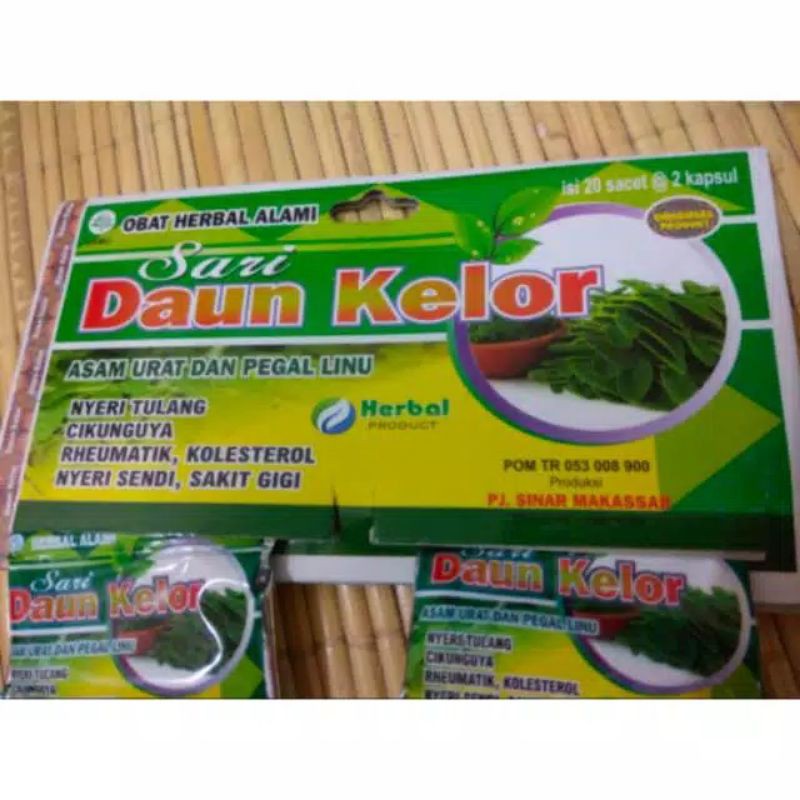 

Sari daun kelor kotak dan hanger original 100%