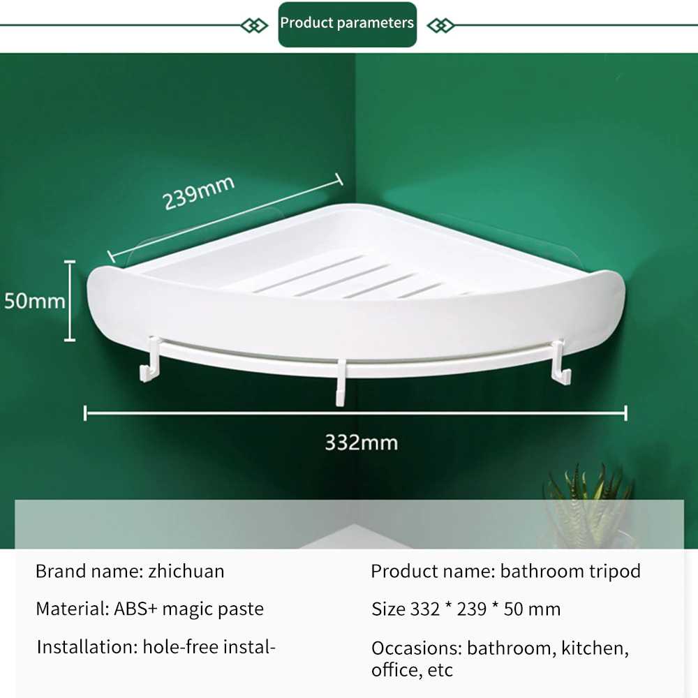 Rak Gantungan Sudut Dinding Kamar Mandi Corner Shelf
