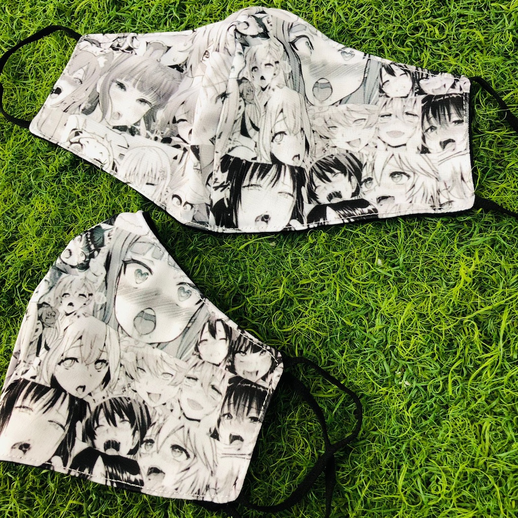 Masker Ahegao Kawaii Hent*i Fullprint Masker Wibu