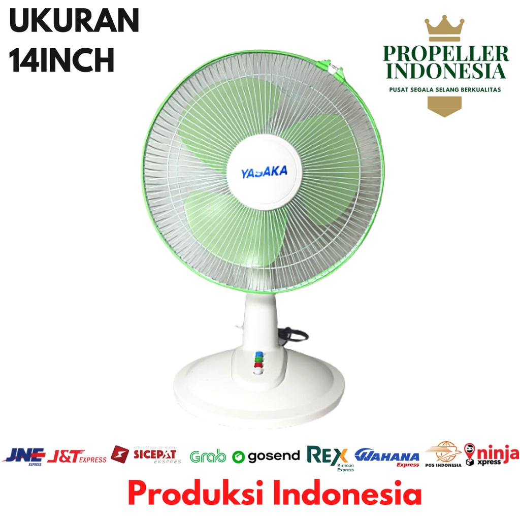 Kipas Angin Portable 14Inch Desk Fan Portable Hijau - 1401 Kipas Angin Mini Kipas Angin Meja Kipas Portabel