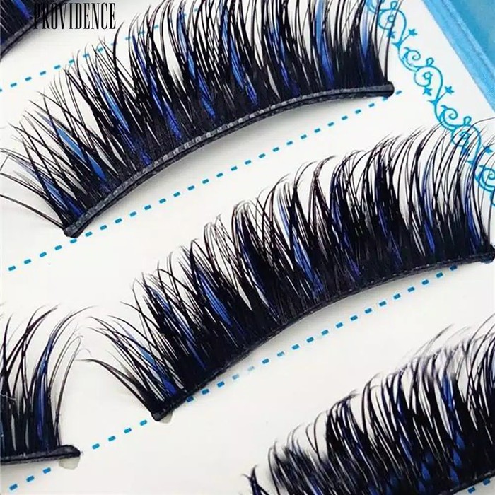 CLEARANCE SALE - BMS0003 - 5 Pasang Bulu Mata Atas Fake Eyelash Dengan Aksen Warna Biru