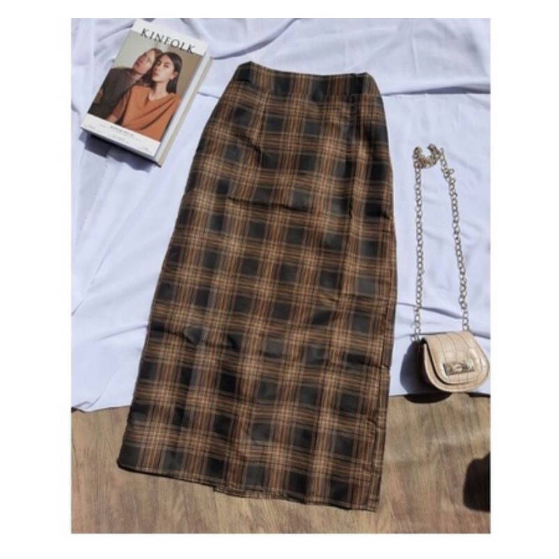 Rok Span tartan kotak korean style / tartan skirt rok tartan rok kotak kotak rok tartan