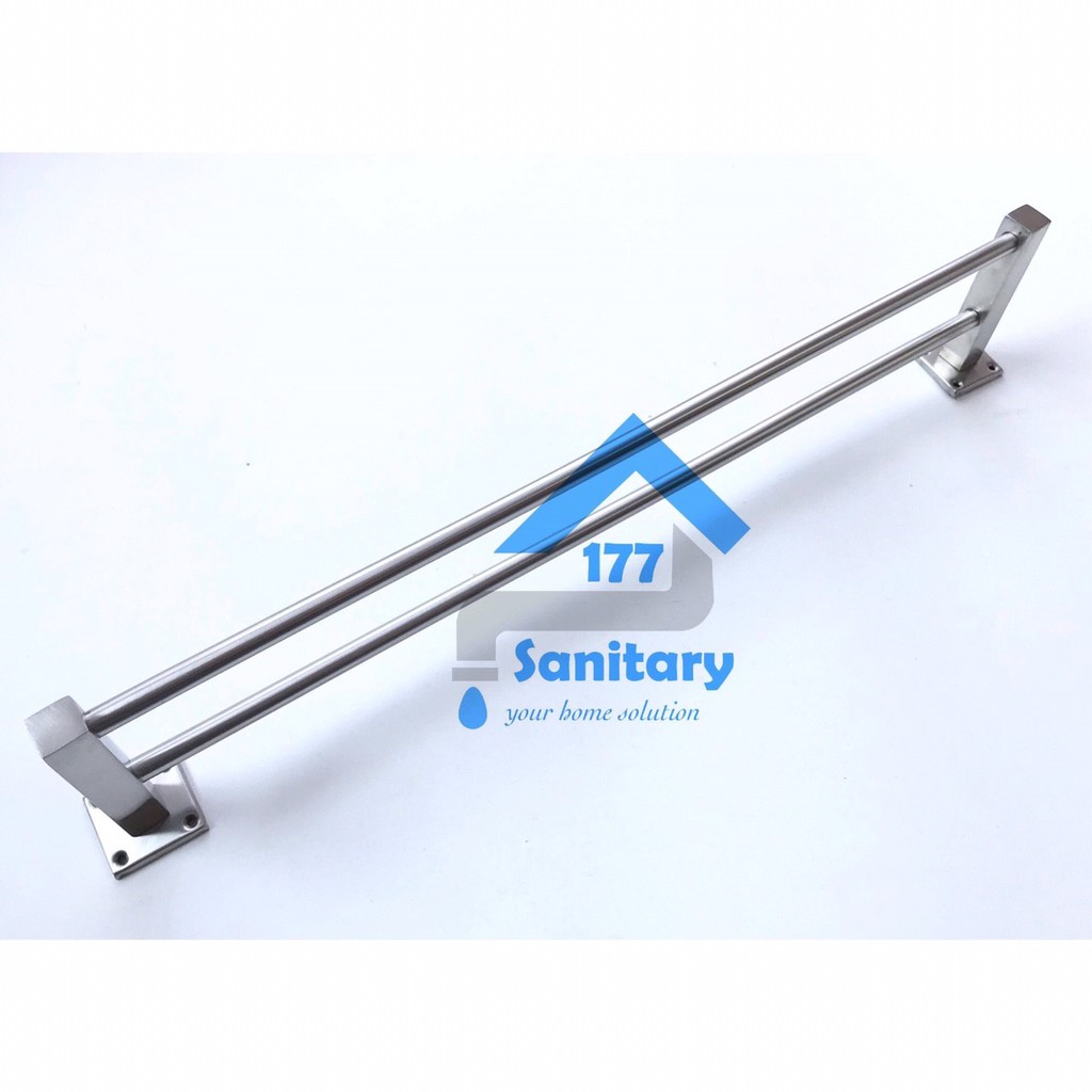  Rak  Handuk Stainless 2 Susun 60 Cm Minimalis  FV7089 