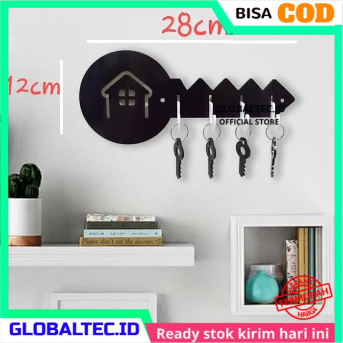 Rak Dinding Tempel Minimalis Unik Gantungan Kunci Tempat Kunci Shabby Chic DIY Minimalis Vintage Mot