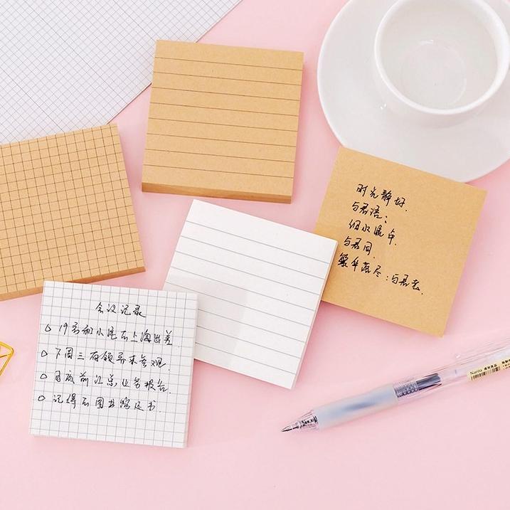 

10.10 SALE Sticky Notes Kraft or White
