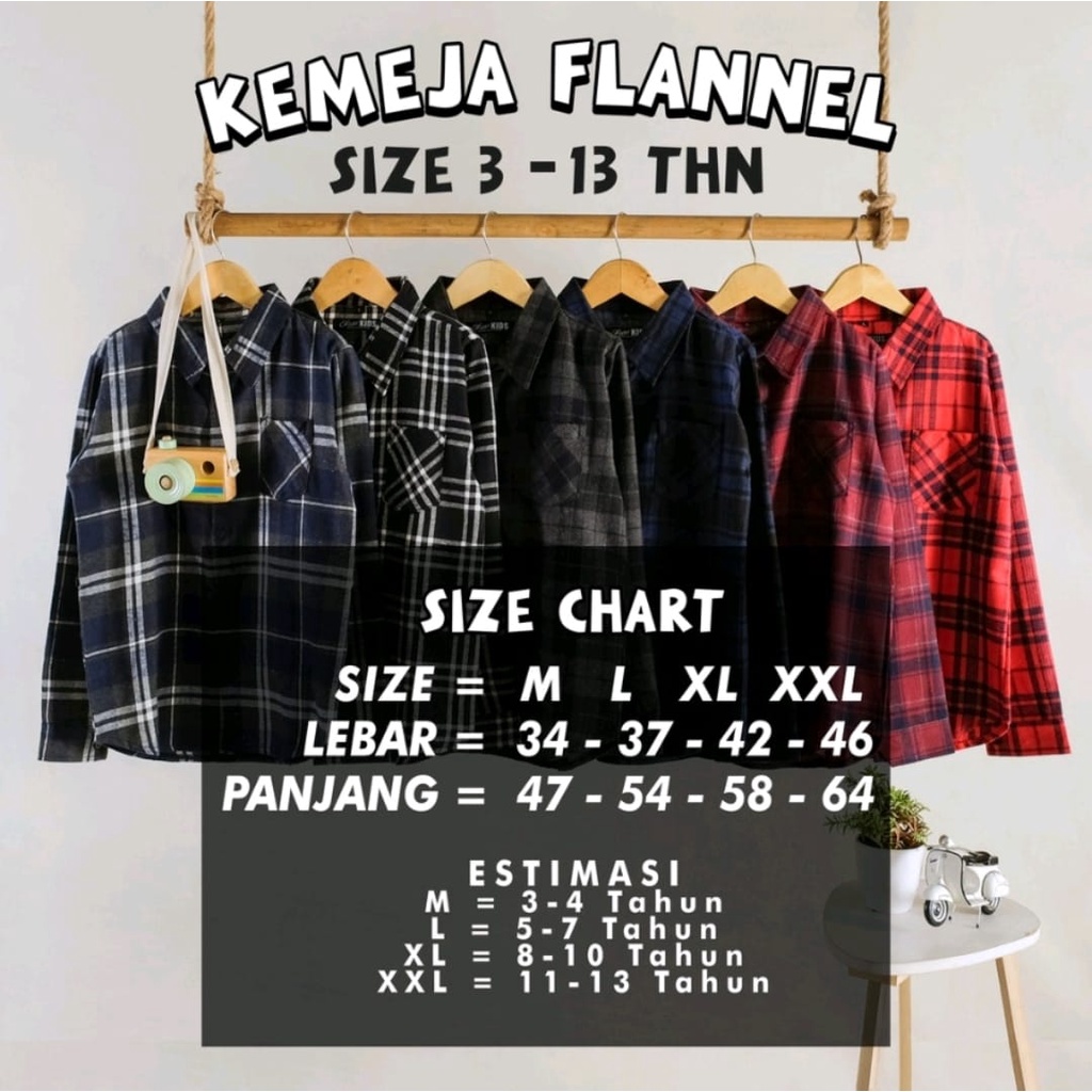 Atasan Kemeja Flannel Anak Kemeja Anak Laki-Laki Motif Kotak Bahan Katun Flanel Dan Katun Denim 3-13 Tahun