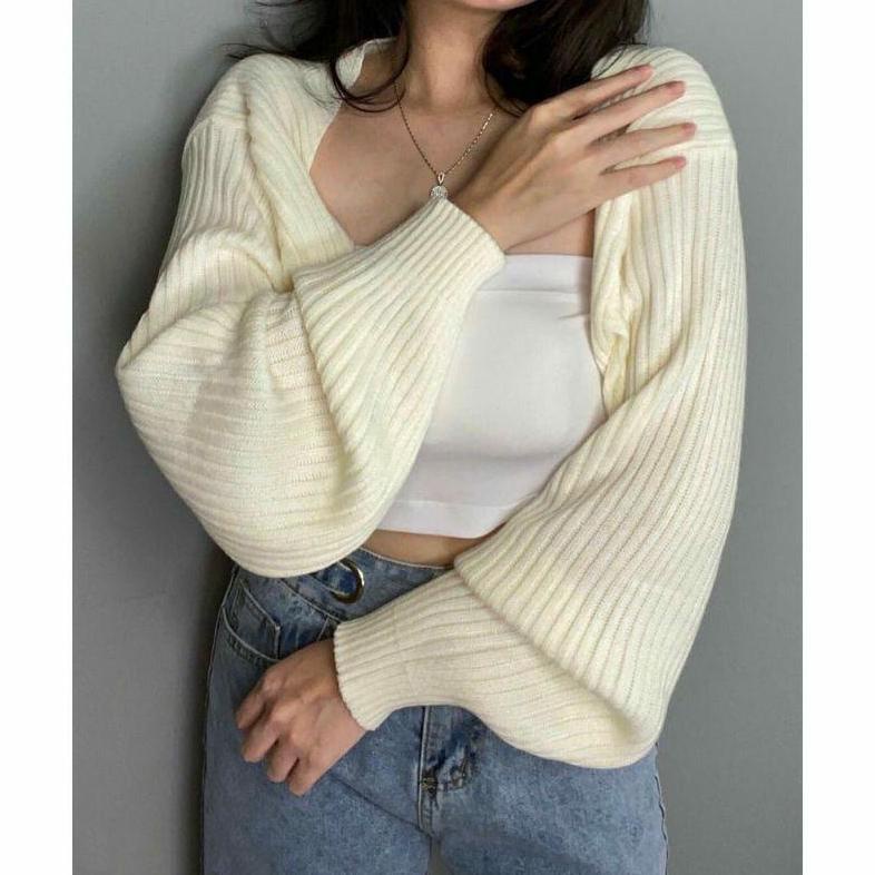 Liam Oversize Crop Cardigan/Bolero Rajut Wanita Liam Oversize Crop