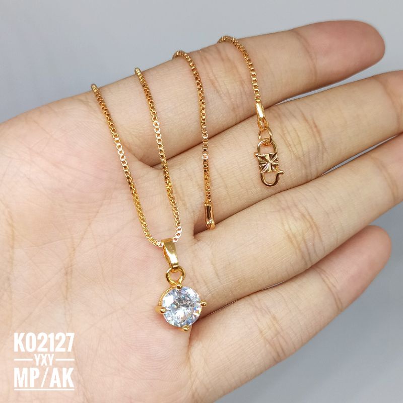 Kalung Yaxiya Mata Zircon Gold K02127