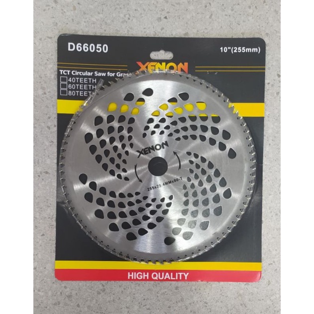 XENON D66050 MATA PISAU BULAT MESIN POTONG RUMPUT GENDONG 25cm 10" TCT