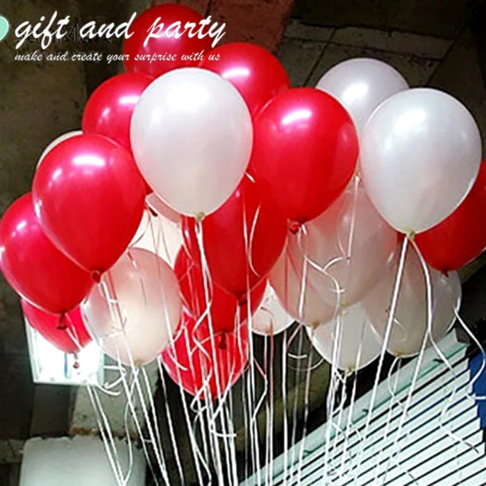 Balon Latex Metalik Merah Putih / Balon Hut RI / Balon Metalik