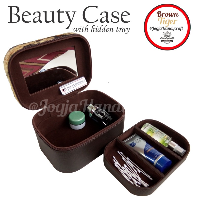 Traveller Cosmetic Case / Kotak Tempat Make Up Cantik Motif Macan