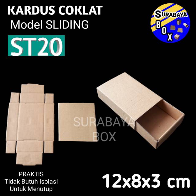 

KOTAK SLIDING ST-20 COKLAT KARDUS KARTON BOX HP AKSESORIS SOUVENIR