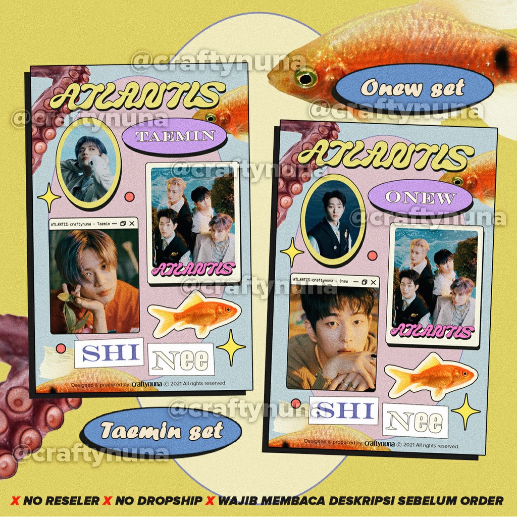 SHINee ATLANTIS Sticker Set by Crafty Nuna 2021 shawol stiker case hp kpop album baru aesthetic key