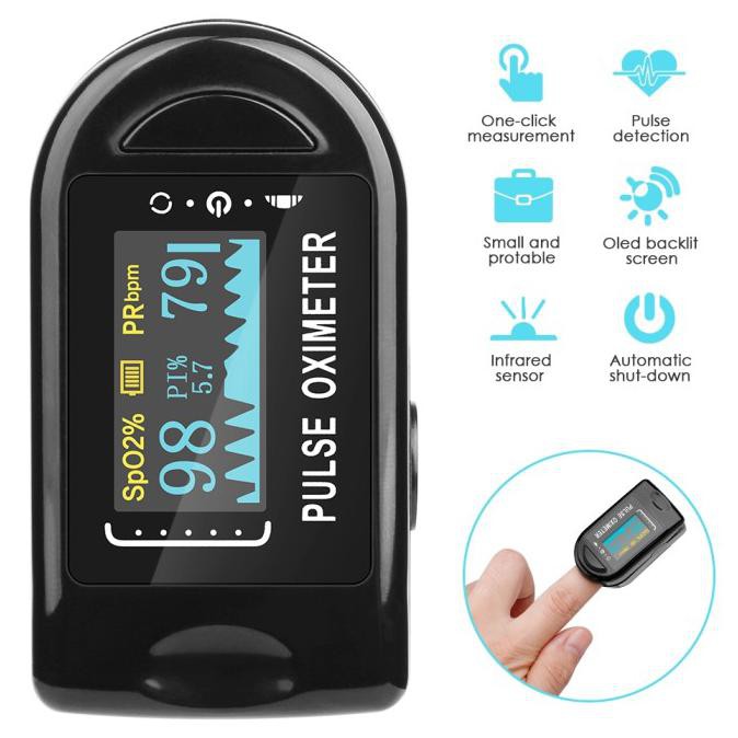 Finger Pulse Oximeter Portable Blood Oxygen Heart Rate Spo2 Meter Lilinmaya1
